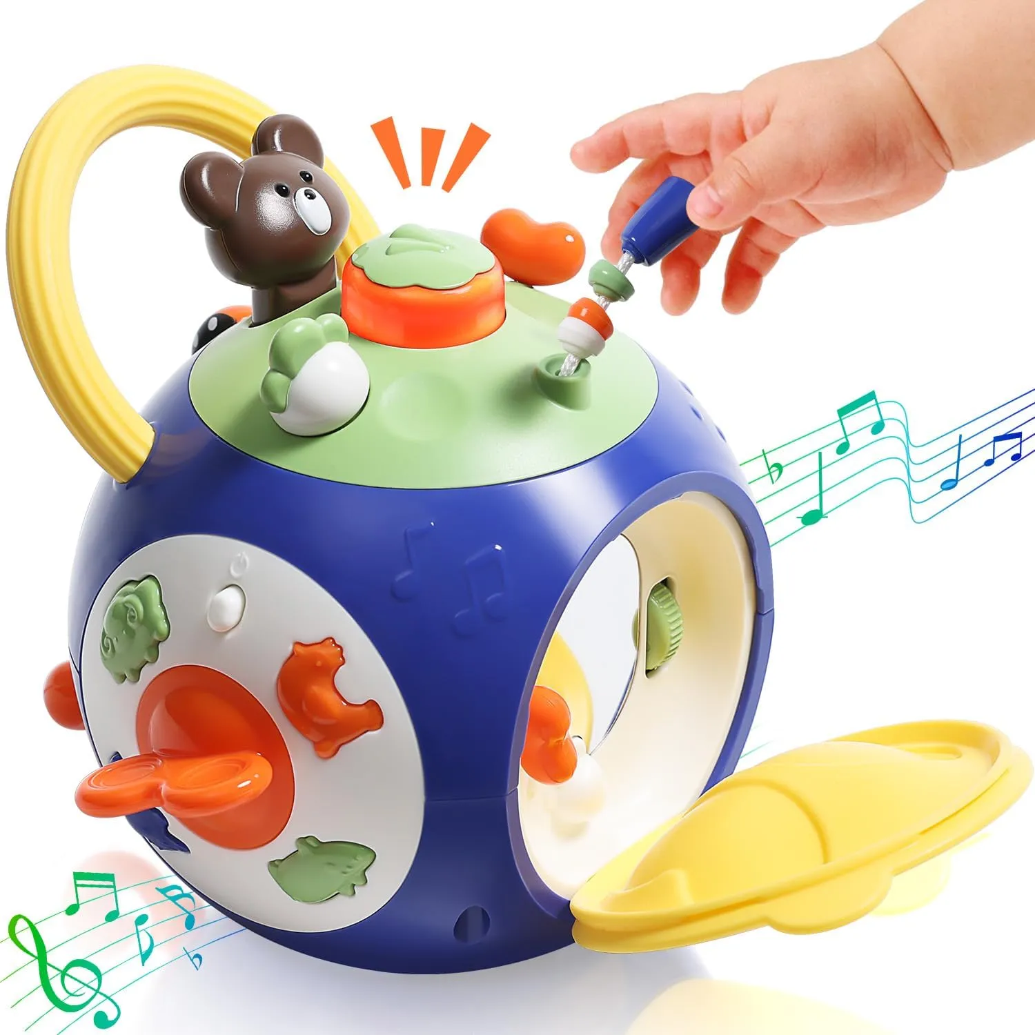 Toddler Toys for 1 Year Old Boy Activity Cube Learning Educational Musical Busy Cube Baby Toy 3 6 9 12 Months Autism Sensory Toys Girl Boy 1st Birthday
