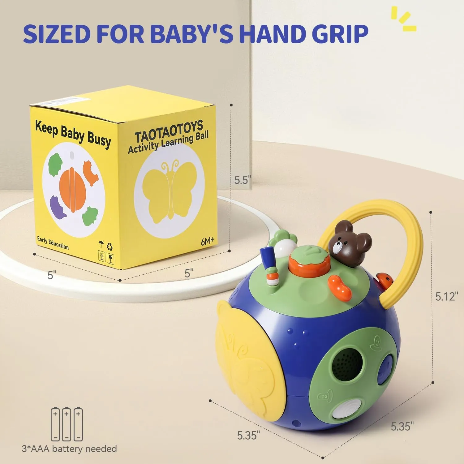 Toddler Toys for 1 Year Old Boy Activity Cube Learning Educational Musical Busy Cube Baby Toy 3 6 9 12 Months Autism Sensory Toys Girl Boy 1st Birthday