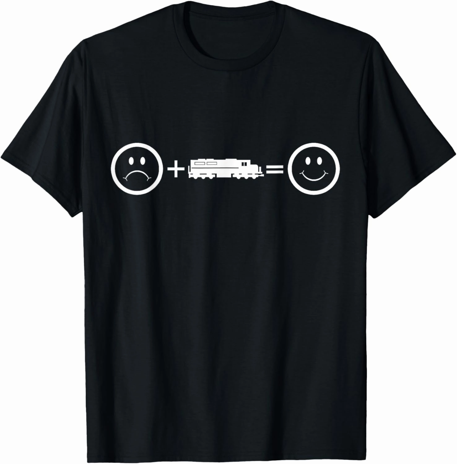 Toy Trains Equals Happy HO Scale Model Trains Conductor T-Shirt