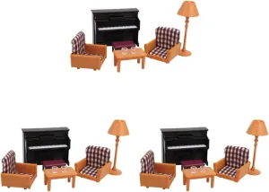 TOYANDONA 3 Sets Mini Couch for Kids Toy Couch for Kids Simulated Mini Furniture Miniature Furniture Model