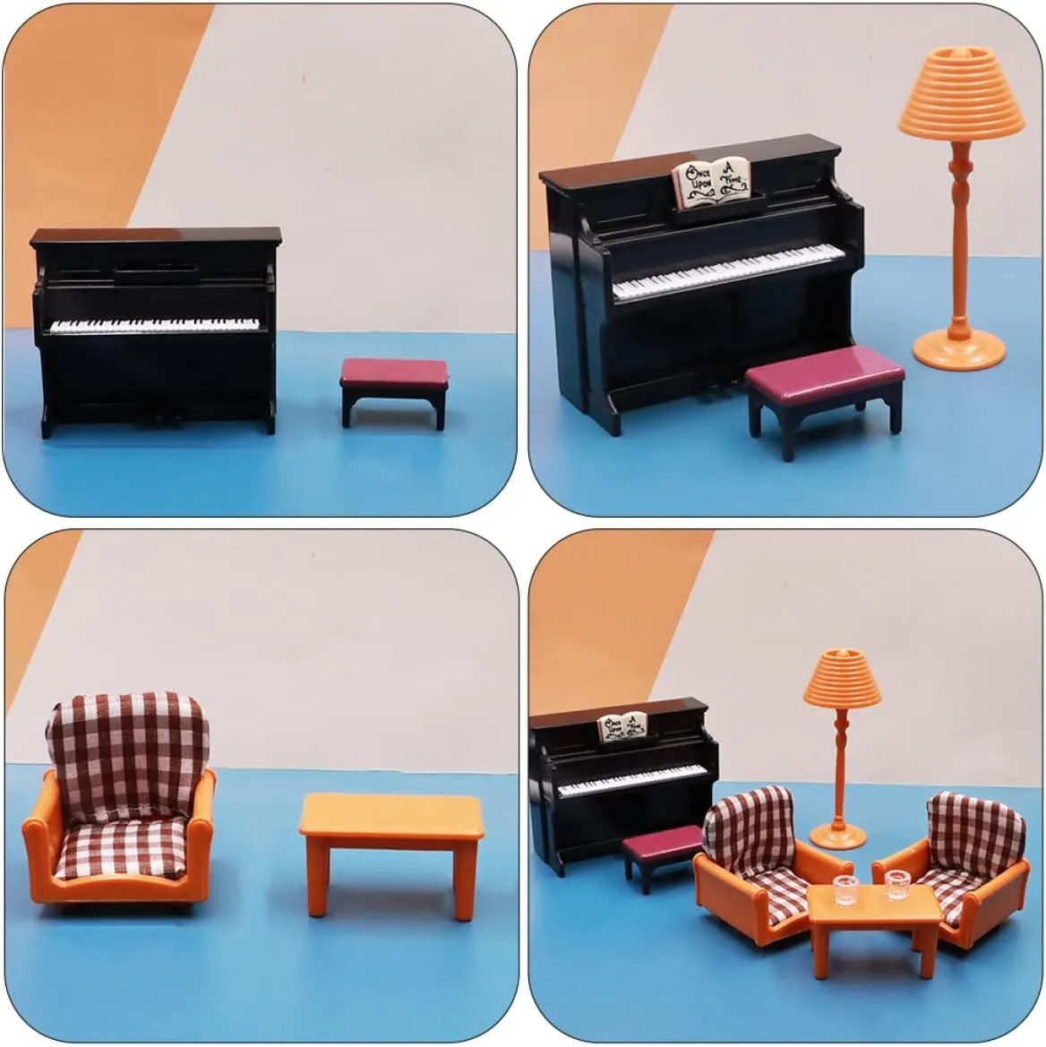 TOYANDONA 3 Sets Mini Couch for Kids Toy Couch for Kids Simulated Mini Furniture Miniature Furniture Model