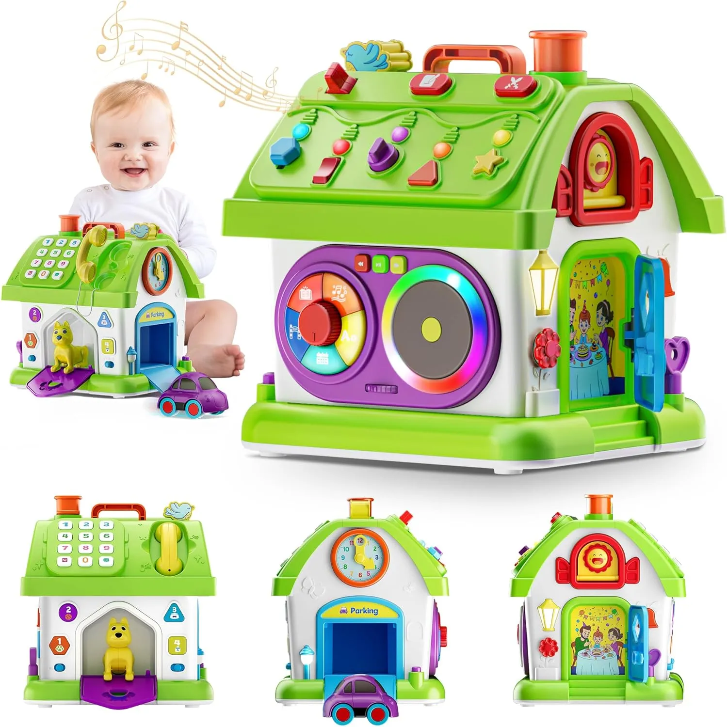 Toys for 1 Year Old Girl Boy, Montessori Musical Toy for 1 Year Old Girl Gift, First Birthday Girl Gift, Baby Toy 12-18 Months, Bilingual Educational Learning for 1  Year Old Toddlers