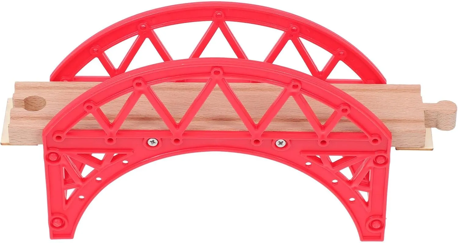 Toyvian 1pc Train Scene Toy Railway Bridge Toy Nativity Toys for Kids Wood Railway Bridge Train Bridge Railway Wooden Train Track Bridge Train Suspension Bridge Kid Toy Abs Rim Mini Child