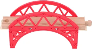 Toyvian 1pc Train Scene Toy Railway Bridge Toy Nativity Toys for Kids Wood Railway Bridge Train Bridge Railway Wooden Train Track Bridge Train Suspension Bridge Kid Toy Abs Rim Mini Child