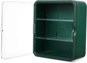 Toyvian Figurine Display Case with Removable Shelves Sturdy Plastic Display Shelf for Collectibles Action Figures and Miniatures Transparent Showcase for Office or Retail Use Easy to