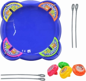 Toyvian 1 Set of Fighting Gyro Toys Gyro and Plate Game Set for Boys and Girls 4 Pull-String Gyros 4 Battle Disks Educational Boys and Girls Toy Toy Set