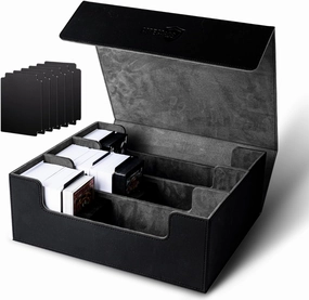 Trading Card Deck Box Storage Case - Holds 1800  Cards, Magnetic Closure, Dividers for MTG, Yugioh, and Sports Card Collection