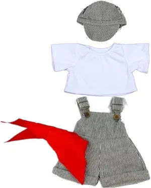 Train Conductor Outfit for Stuffed Animals – Fit Most 6 to 10 Inch Plush Toys, Adorable Teddy Bear Uniform
