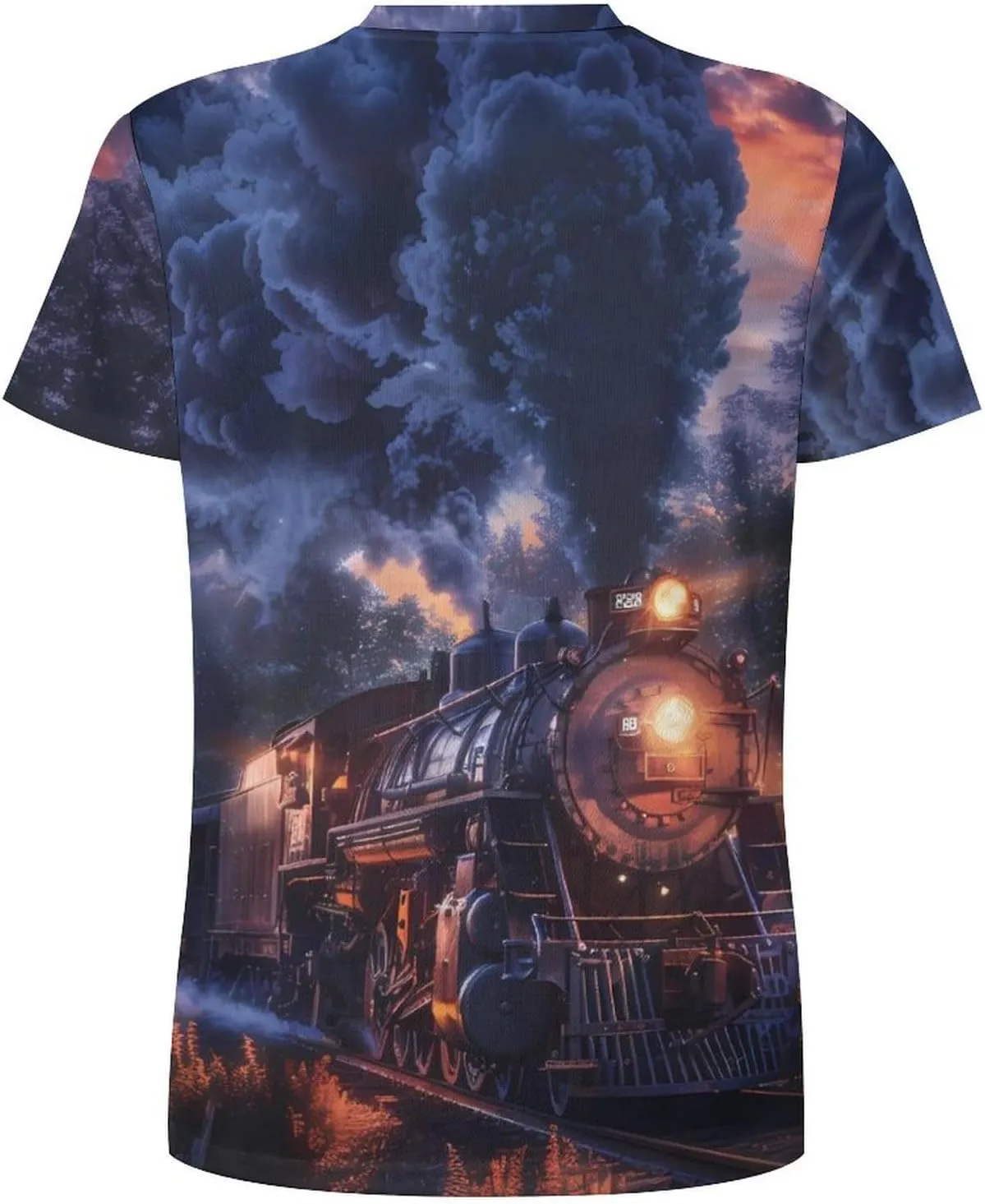 Train The Express American Railroad Men's T-Shirts Short Sleeve Tee Classic Hawaiian Shirt Athletic Workout Tops