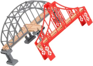 Train Track Expansion Bridge Model Railroad Layout 2pcs Sturdy Plastic Train Accessory Sets