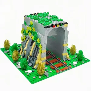 Train Tunnel Building Block Toy for City Passenger Express Train, Tracks Rail Accessories Building Brick Set for Kids Age 8 10 12 Years (Train Tunnel) (Tunnel)