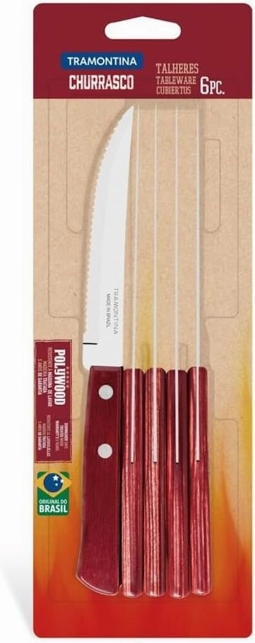 Tramontina Knives Set, Stainless Steel, Red, 30 x 30 x 30 cm