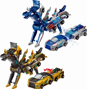 Transforming Dinosaur Toys，Transformation Car Toy with Collision Transforming Car for Girls Age 4-6 |Party Gift for Birthday, Christmas (2PC)
