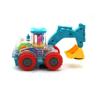 Transparent Gear Racing Car With Light And Music For Kids - Multi Color