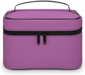 Travel Makeup Bag, Elegant Simple Bold Purple Cosmetic Bags for Women Large Capacity Waterproof Toiletry Bag Make up Organizer