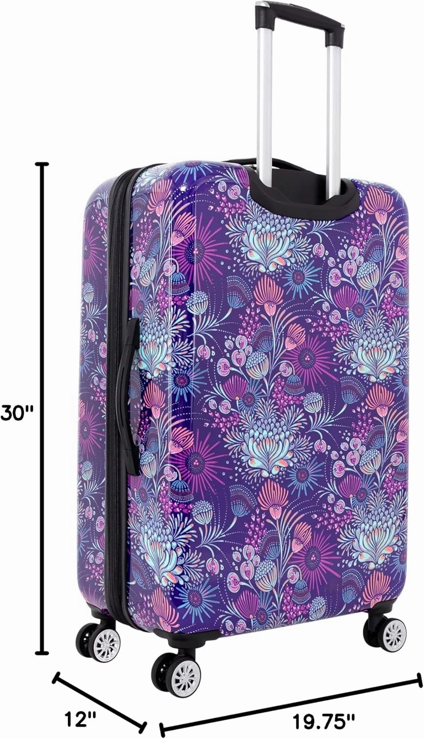 Travelers Club Bella Caronia Deluxe 20", 7 Luggage & Travel Accessories, Jardin, 3 Piece Set