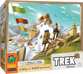 Trek 12 Himalaya Board Game - Embark on a Himalayan Adventure of Strategy and Skill! Roll and Write Game for Kids and Adults, Ages 8 , 1-50 Players, 15-30 Minute Playtime, Made by Pandasaurus Games