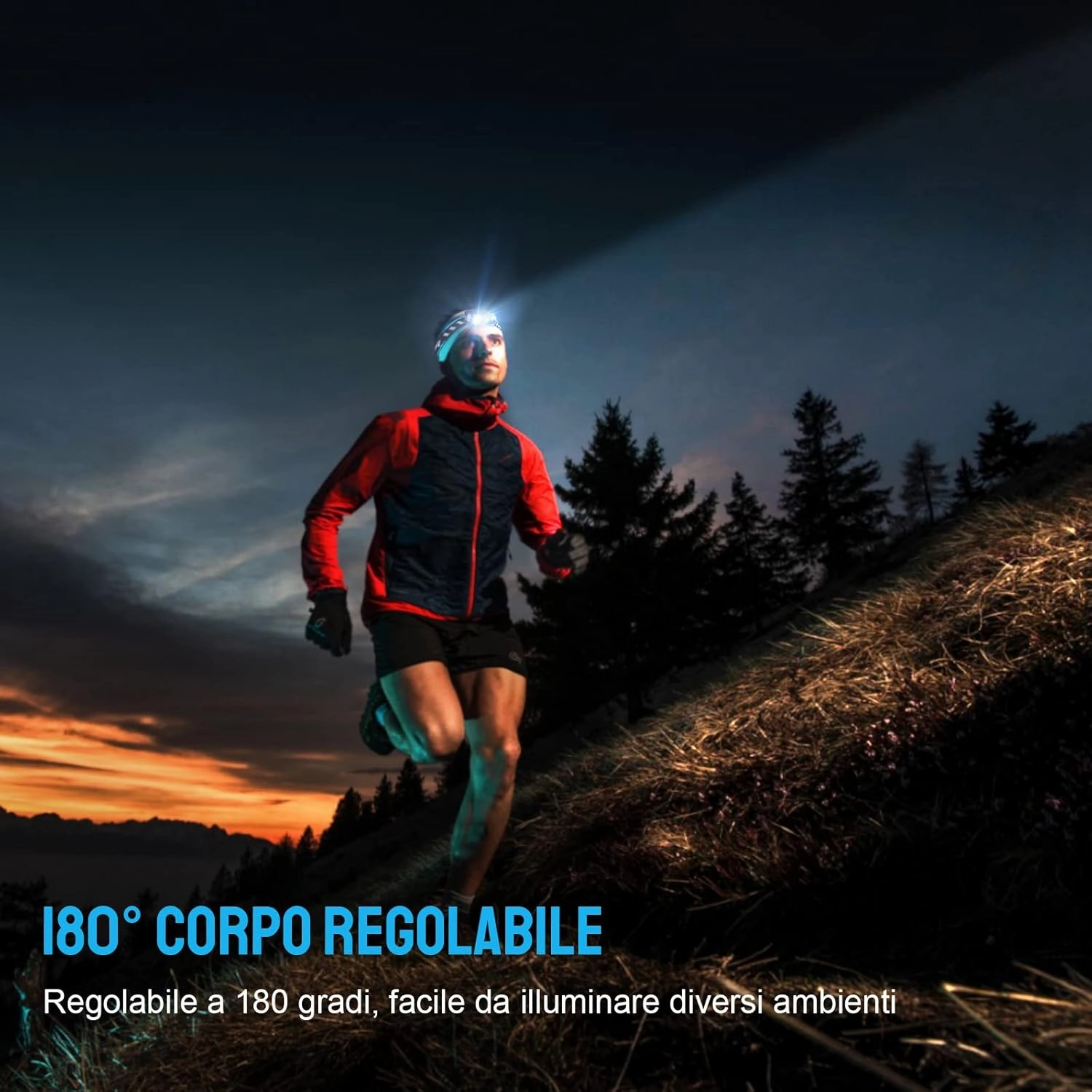 TrustFire Headlamp, MC12 1000 Lumen Headlamp Rechargeable IPX8 Waterproof Head Lamp with 5 Modes Multi-Function LED Headlight for Hiking Outdoor Camping Gear