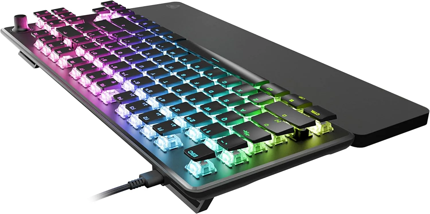 Turtle Beach Vulcan II TKL Pro Magnetic Mechanical RGB Gaming Keyboard – Analog Hall-Effect Switches, Adjustable Actuation, Rapid Trigger, Swappable Keycaps, Tenkeyless Design, Anti-Ghosting – Black