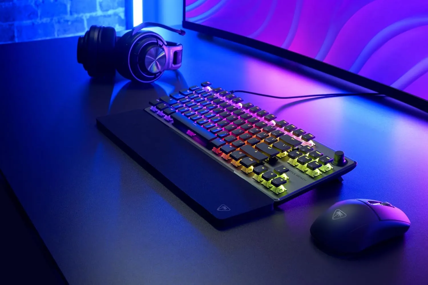 Turtle Beach Vulcan II TKL Pro Magnetic Mechanical RGB Gaming Keyboard – Analog Hall-Effect Switches, Adjustable Actuation, Rapid Trigger, Swappable Keycaps, Tenkeyless Design, Anti-Ghosting – Black