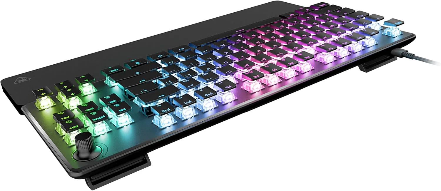 Turtle Beach Vulcan II TKL Pro Magnetic Mechanical RGB Gaming Keyboard – Analog Hall-Effect Switches, Adjustable Actuation, Rapid Trigger, Swappable Keycaps, Tenkeyless Design, Anti-Ghosting – Black