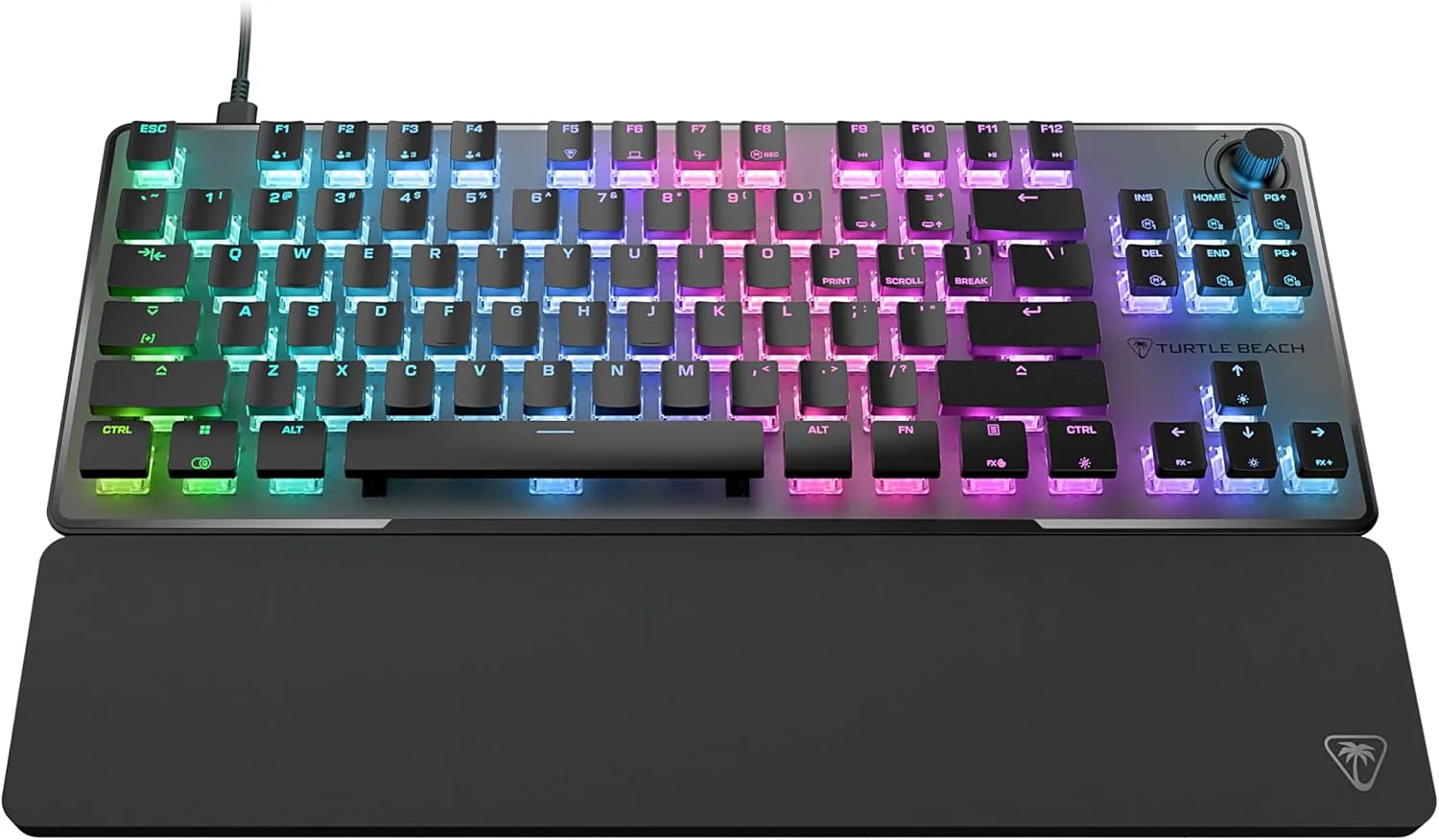 Turtle Beach Vulcan II TKL Pro Magnetic Mechanical RGB Gaming Keyboard – Analog Hall-Effect Switches, Adjustable Actuation, Rapid Trigger, Swappable Keycaps, Tenkeyless Design, Anti-Ghosting – Black