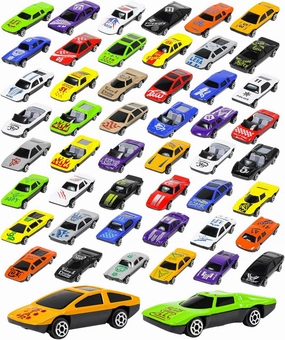 Ultimate Fleet 50pc Multicolor Diecast Toy Cars Playset for Boys