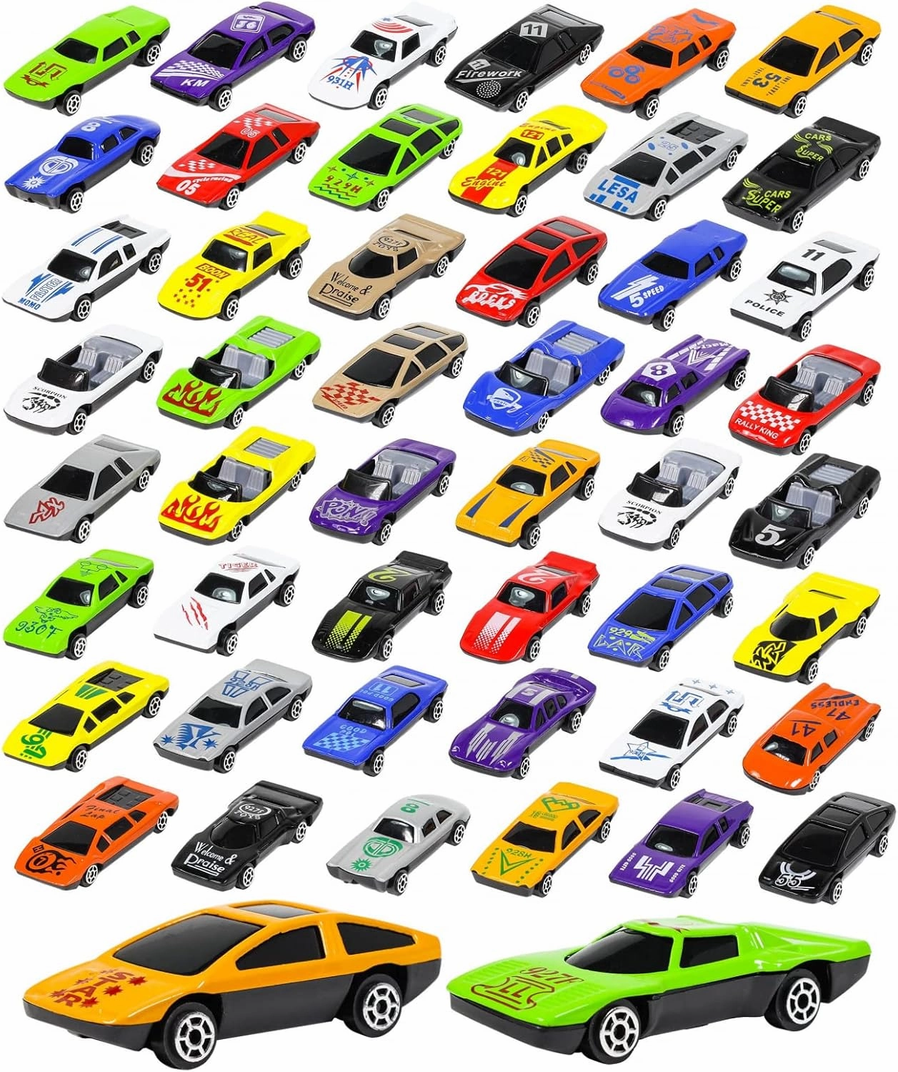 Ultimate Fleet 50pc Multicolor Diecast Toy Cars Playset for Boys