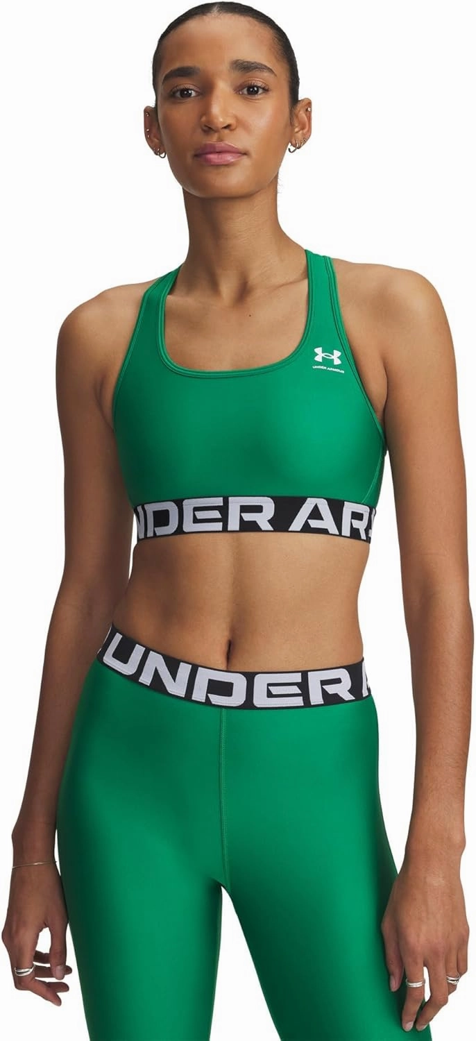 Under Armour Women's HeatGear Mid-Impact Branded Sports Bra