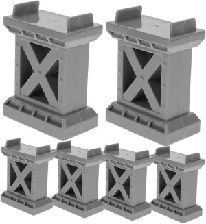 Vaguelly O Scale Train 6pcs Wooden Toy Train Bridge Support Beam for Wooden Railway