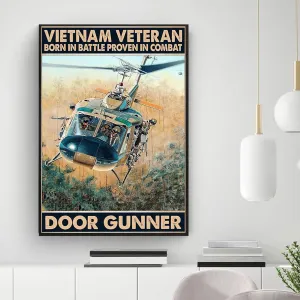 Veteran Helicopter Art Vietnam Veteran Born in Battle Proven in Combat American Veteran Jigsaw Puzzles for Kids Adults 500 Pieces, Fun Educational Games Toy Gift Art Home Decor 20.5 x 15 Inches