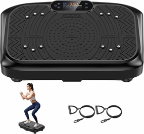 Vibration Plate Exercise Machine Weight Loss, Full Body Workout Vibration Plate Lymphatic Drainage, 199 Adjustable Speeds Power Shaping Vibrating Plate 450 Lbs Capacity Fitness Platform