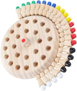 VICASKY 1 Set Fun Memory Chess Color Matching Plaything Early Education Plaything Chess Game for Wooden