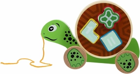 VICASKY 1pc Pulling Cart Toy for Toddlers Cartoon Animal Design Turtle Early Educational Dragging Toy and Fun for Preschool and