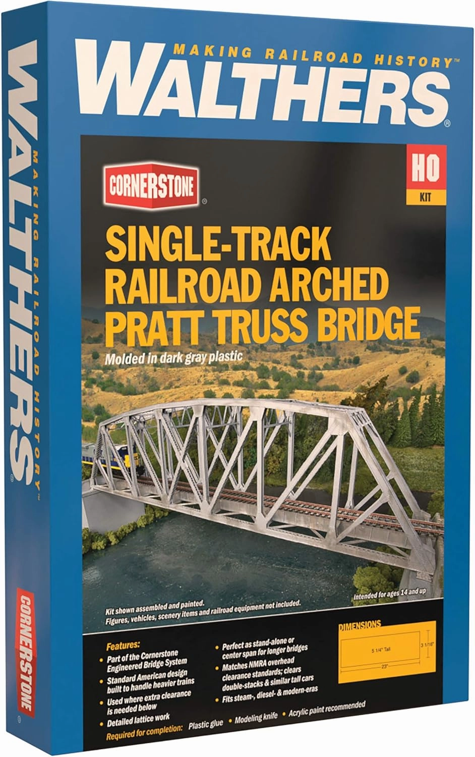 Walthers SceneMaster Arched Pratt Truss Railroad Bridge Kit Collectable Train