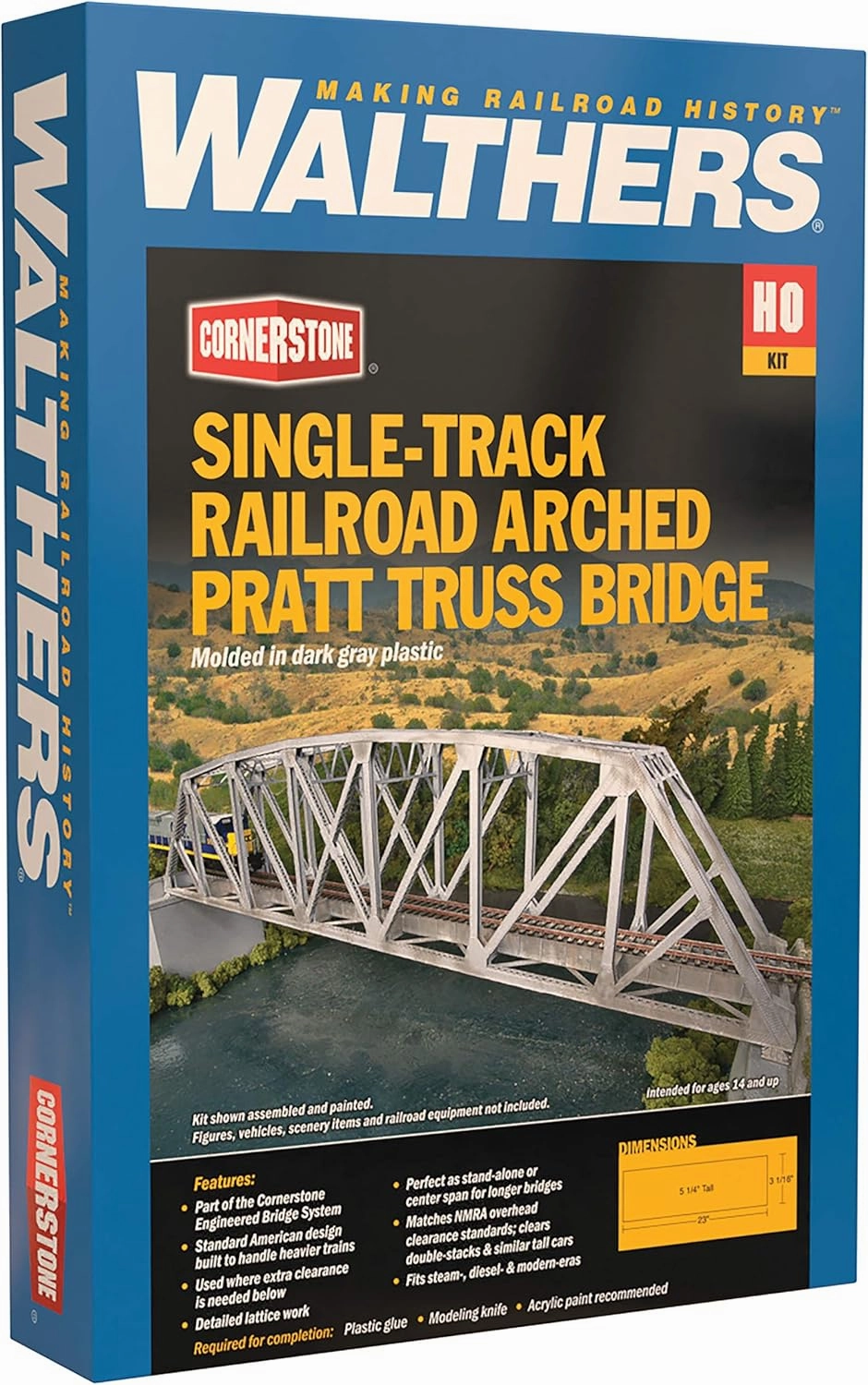 Walthers SceneMaster Arched Pratt Truss Railroad Bridge Kit Collectable Train