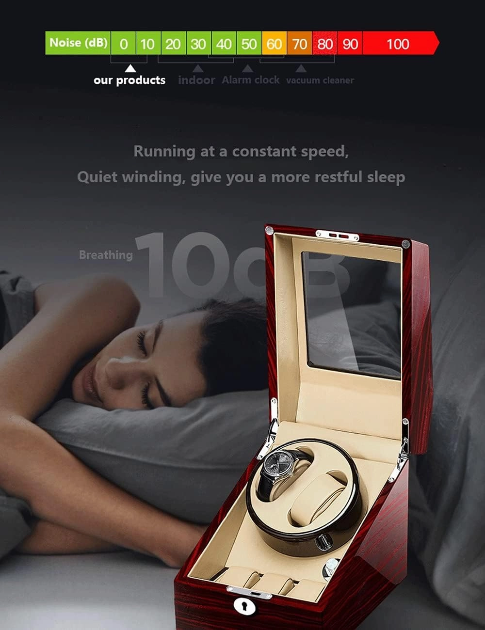 Watch Winder for Single Watch,Piano Paint, Ultra-Quiet Motor, Watch Shaker for Mechanical Watches,Led Light, for Men,Women,Coffee Leather Brown1 0