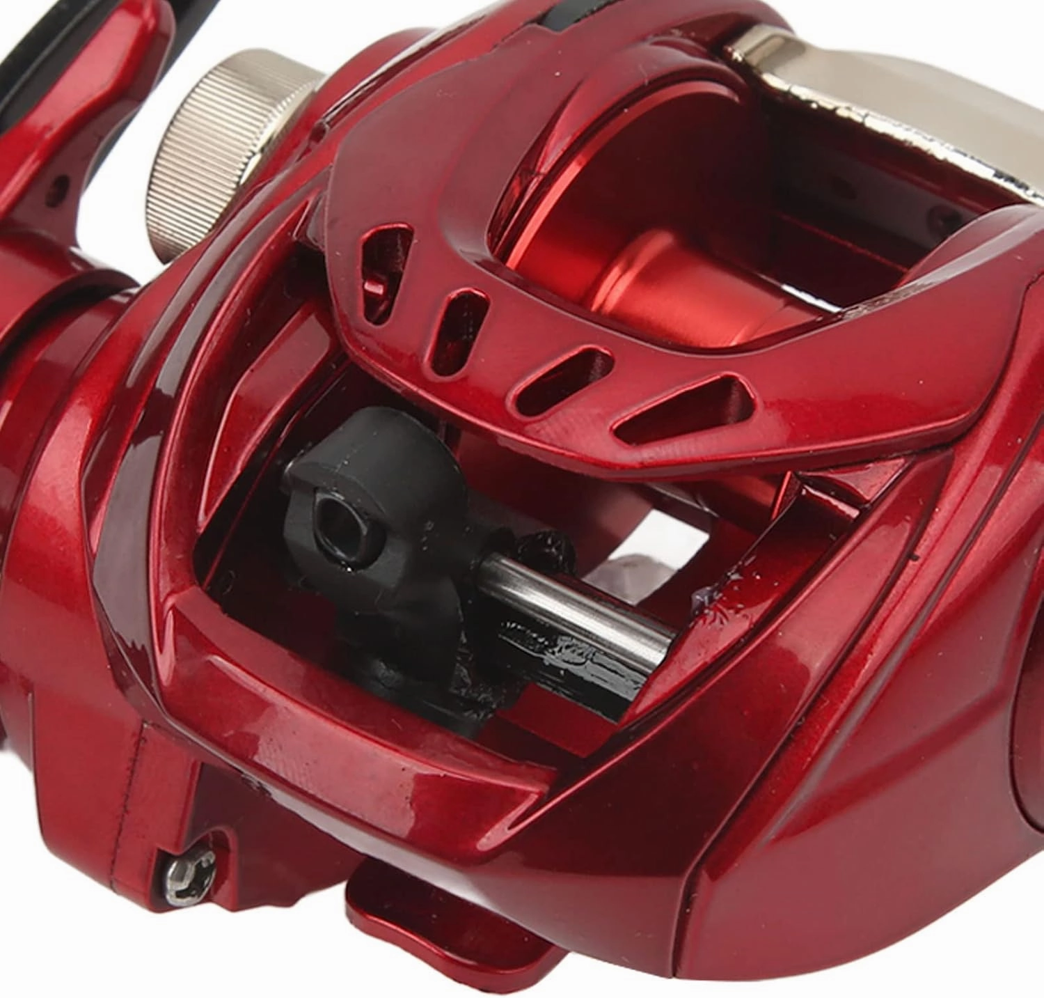 Water Drop Lure Fishing Reel, High Strength Metal High Speed Ratio Tapered Outlet Hole Low Friction Distortion Resistance Fishing Reel for Riverside