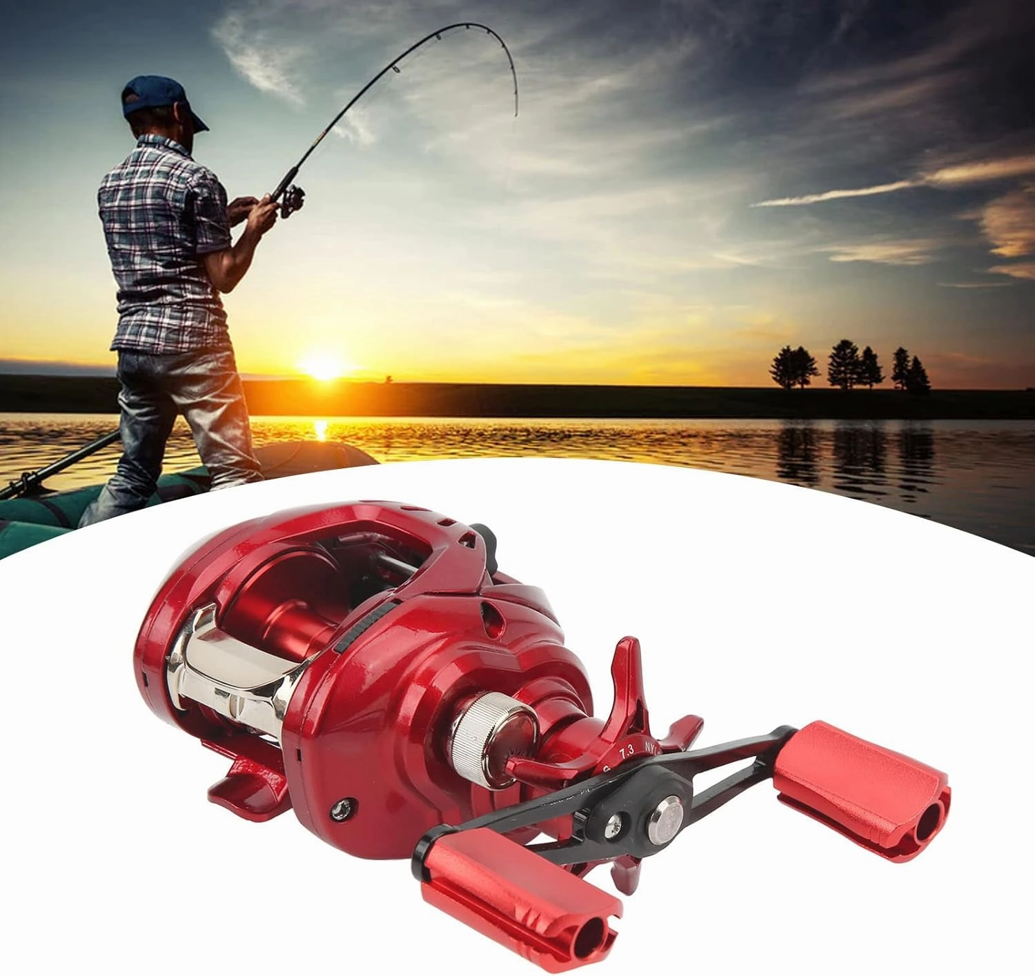 Water Drop Lure Fishing Reel, High Strength Metal High Speed Ratio Tapered Outlet Hole Low Friction Distortion Resistance Fishing Reel for Riverside