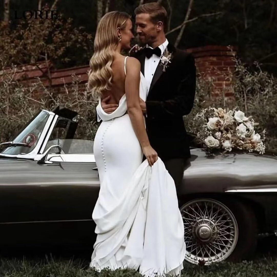 Wedding Dresses for Bride 2025 Lace Boho Mermaid Bridal Gowns for Bride Beach Wedding