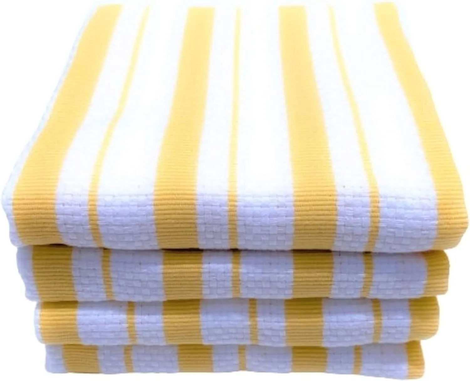 Williams Sonoma Classic Stripe Kitchen Dish Towels, Set of 4, Cotton (Lemon Yellow)