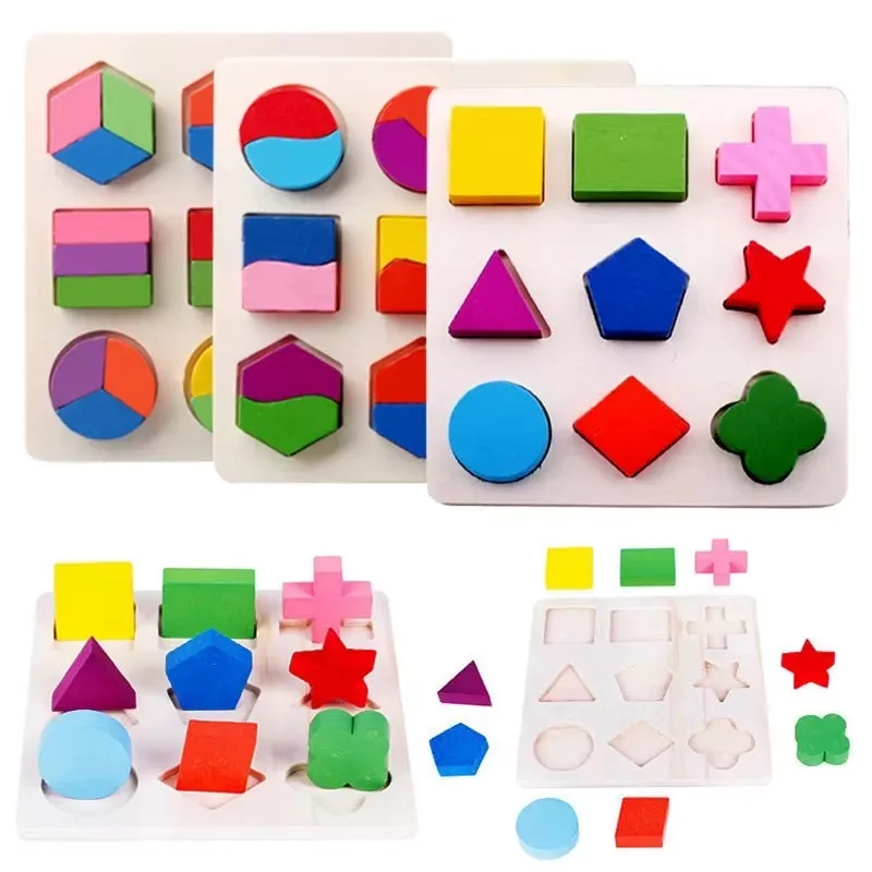 Wooden Alphabet and Number Shape Matching Puzzle Board for Early Childhood Education - 3D Educational Toy for Preschool Development