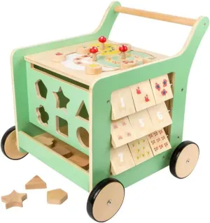 Wooden Toys Premium Pastel Wooden Baby Walker and playcenter Move it! Designed for Toddlers 12  Months, Multi (10947)