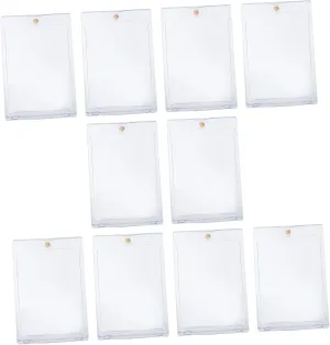 YARNOW 10Pcs Magnetic Playing Card Box Transparent Game Card Holder Organizer for and Display Hard Case with Stylish Design for Office School and Gaming Events