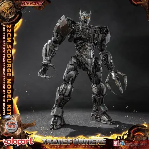 YOLOPARK Transformers AMK PRO Scourge Action Figure, 8.66 Inch Rise of The Beasts Transformers Toy with Magnetic Control LED, Highly Articulated Collectible Model Kit for Ages 15 and Up，No Converting