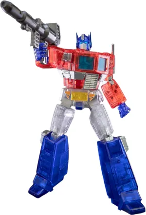 YOLOPARK Transformers G1 Optimus Prime Action Figure-Transparent Version,7.87 Inch Highly Articulated Optimus Prime Transformer Toys for Ages 15 and Up,No Converting